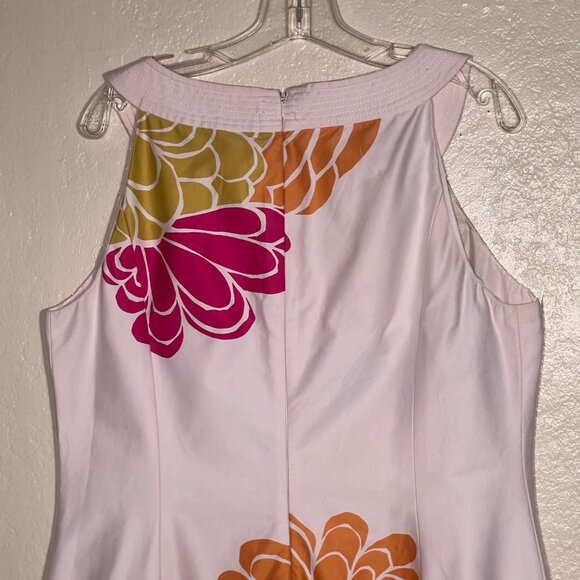 Jones New York Floral 6 Sleeveless Sheath Dress Pink/Orange/Green Y2K Retro - Picture 8 of 16